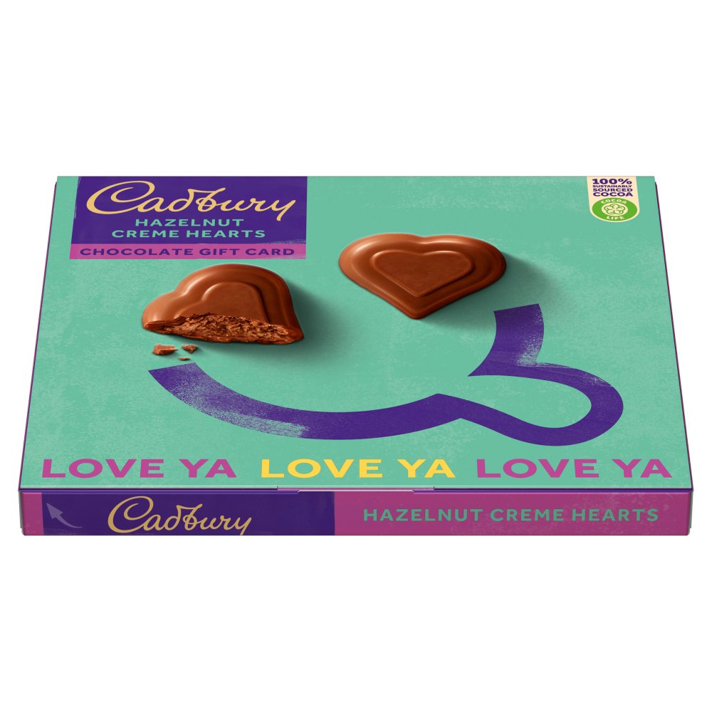 Cadbury Hazelnut Creme Hearts Chocolate Gift Card 114g RRP 3 CLEARANCE XL 2.99